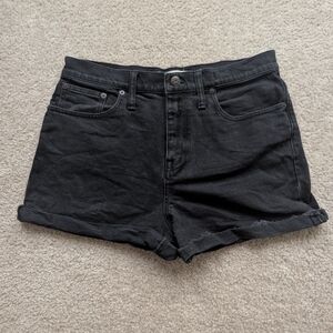 Madewell Women's Black High-Rise Denim Jean Shorts